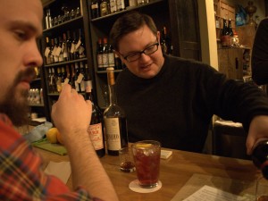 Jake from Haus Alpenz pouring samples