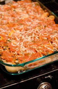 Tofu and Dandelion Stuffed Shells